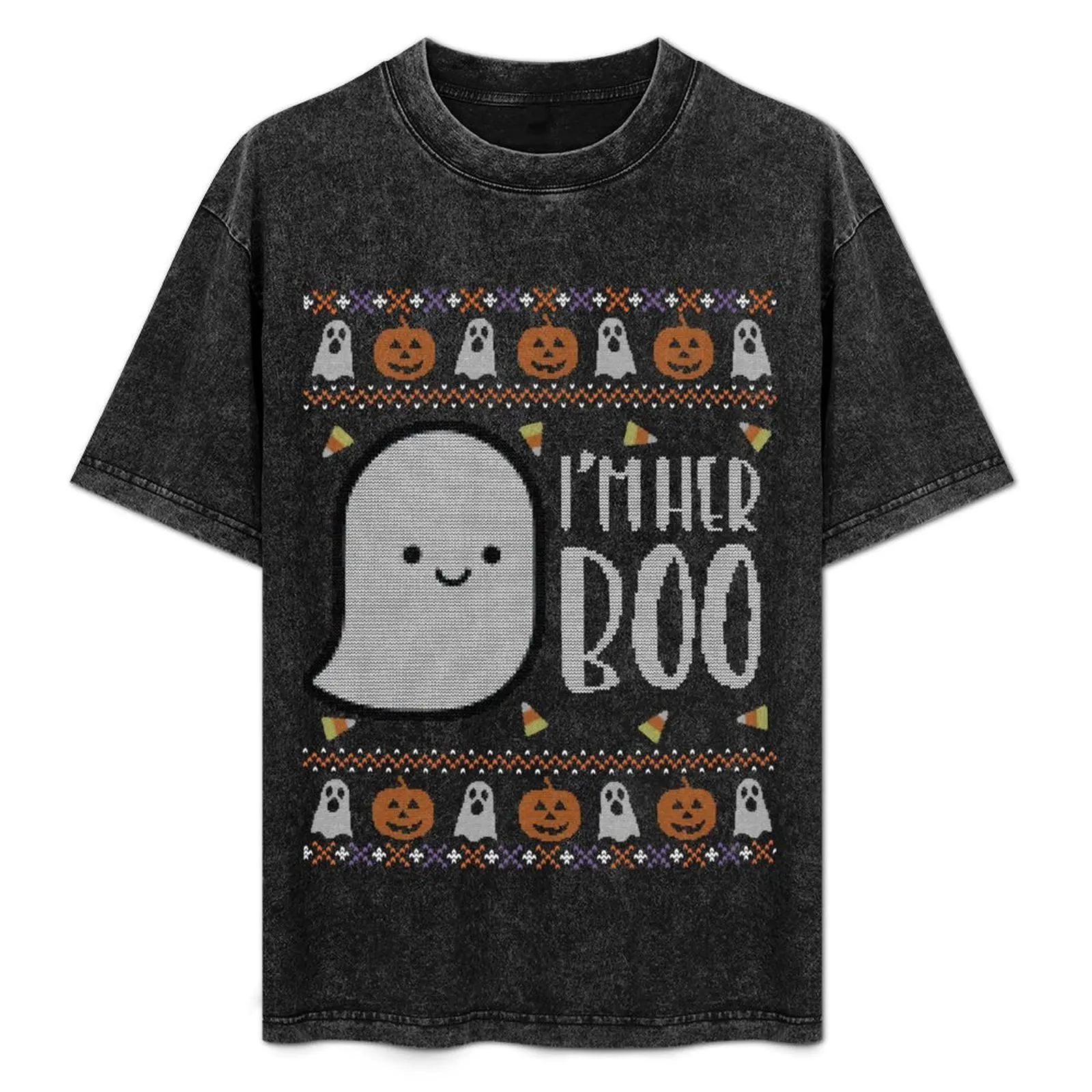 

Ugly Halloween Sweater, I'm Her Boo Ghost T-Shirt Work Wear Lightweight Tee