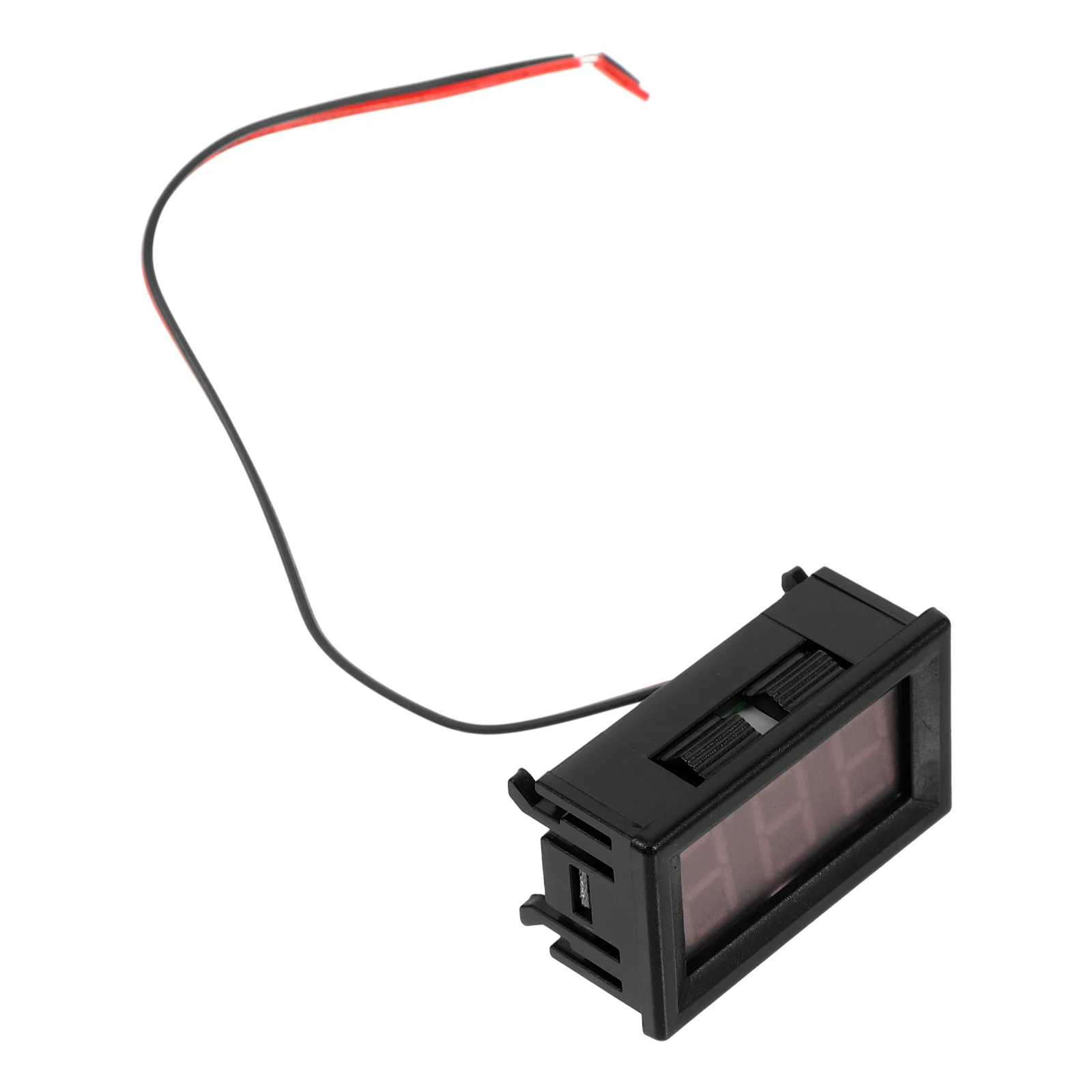 

Mini Digital LED Voltage Meter Head -Wire Easy Installation Replacement for Broken Old Heads Space-Saving Plastic Indicator