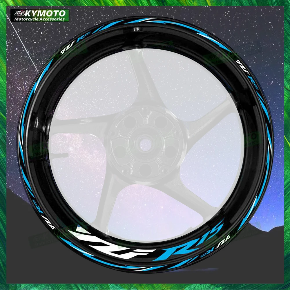 

For YZF R15 R 15 reflective motorcycle accessories stickers 17 inch front and rear rim decals off-road fairing decoration