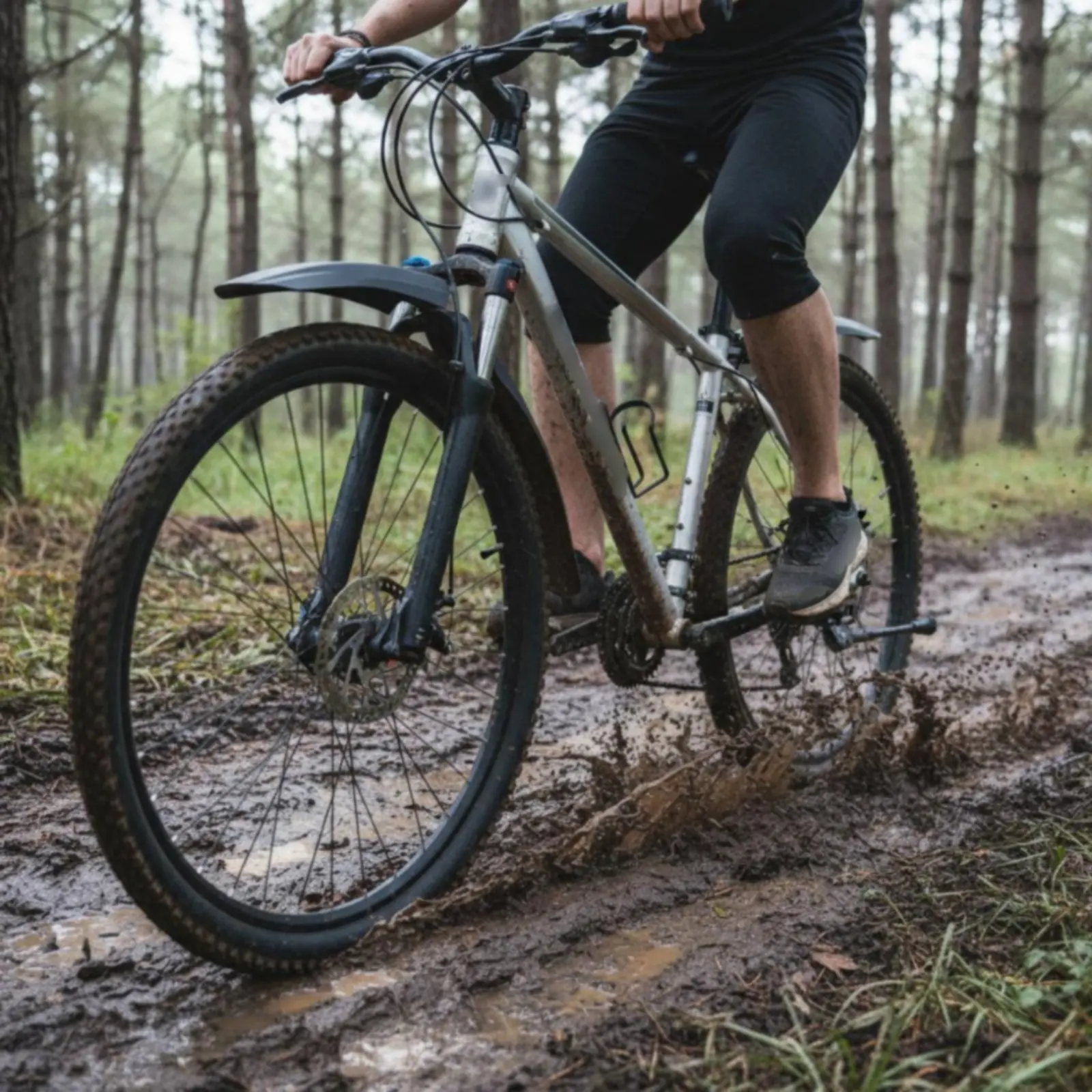 Front and Rear Bike Mudguards Long-Lasting Front and Rear Mudguards Universal Cycle Fenders Lightweight for Commuters