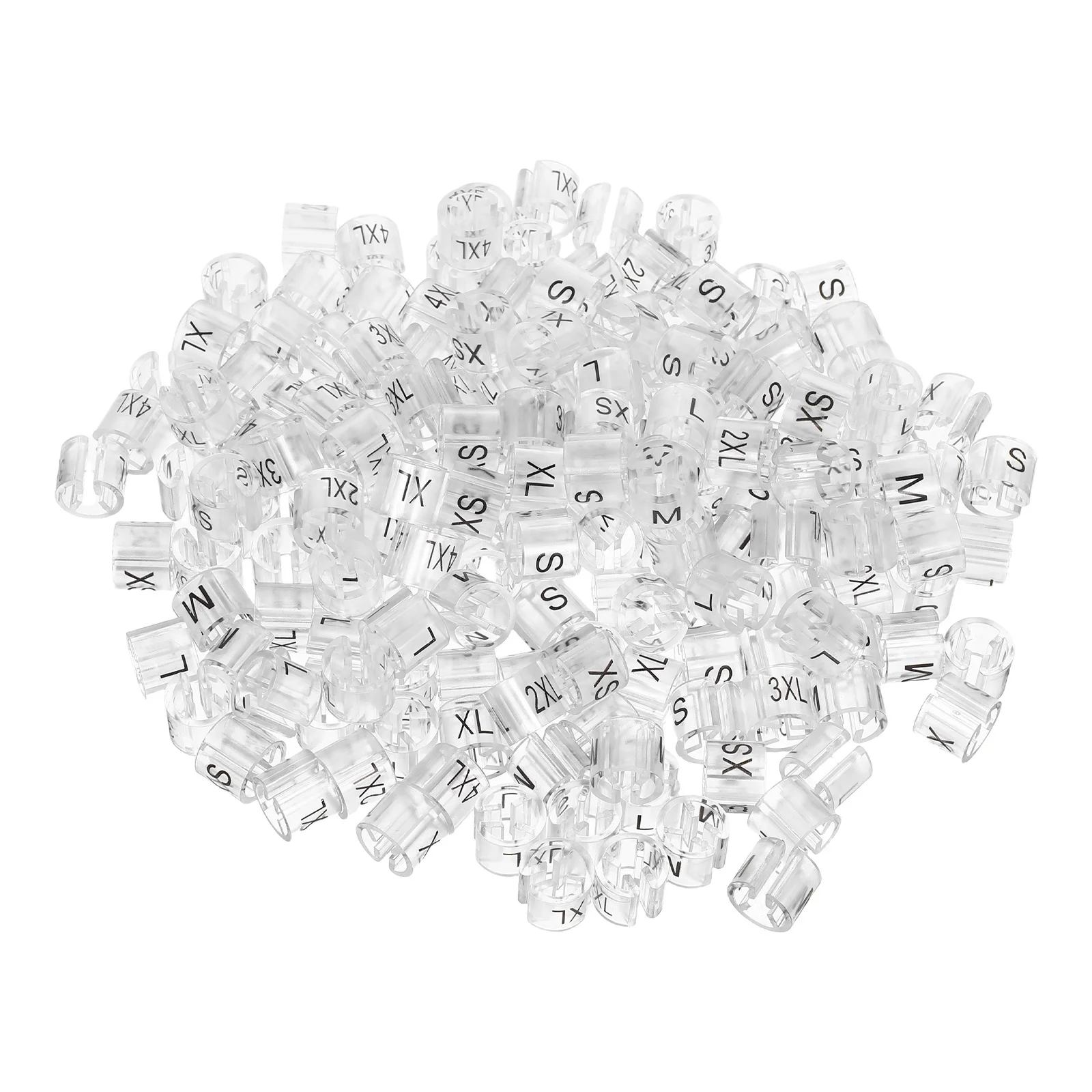

160Pcs Clothes Hanger Size Markers - Clear Plastic Clothing Clips for Efficient Wardrobe Sorting Xs-4Xl Closet Organization
