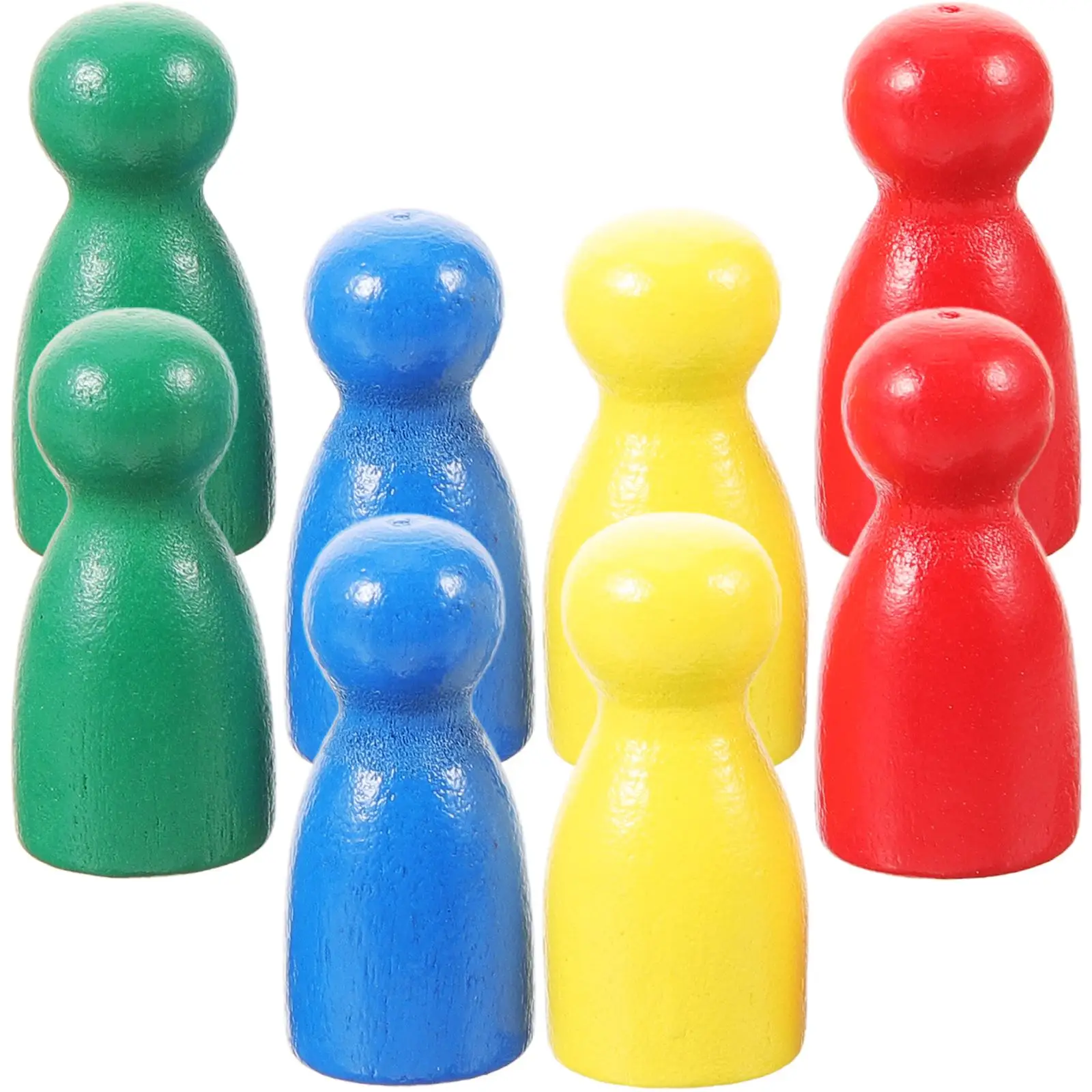 

40pcs Humanoid Chess Piece Wood Chess Pieces Peg Dolls People Figures Chess Game Pawns For Chessboard Board Games Random Color