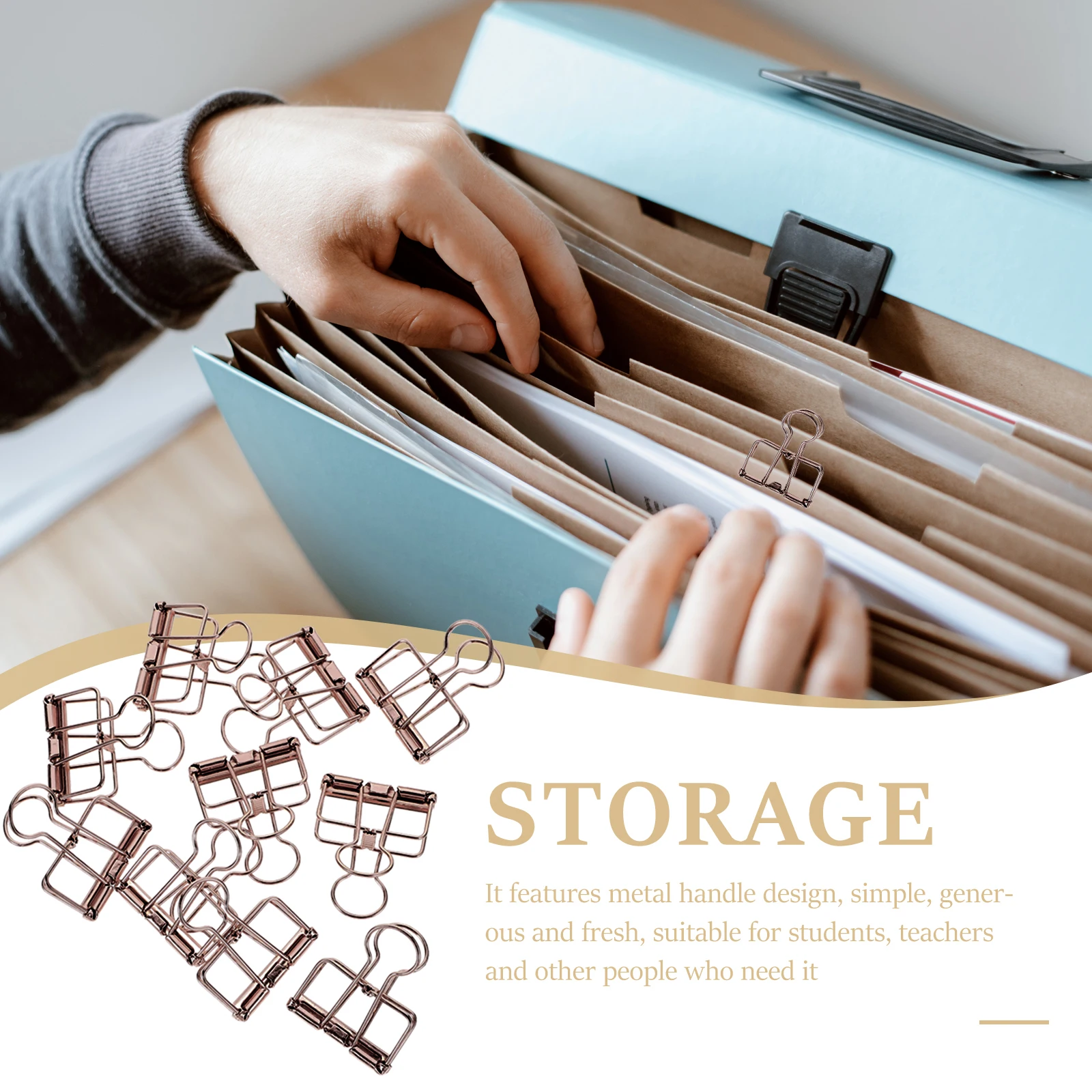 

Office Stationery Supplies Hollow Dovetail Clip Paper Clips Document Clamps Cute