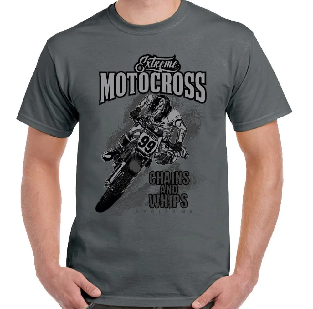 Extreme Motocross Mens Motox T-Shirt Motorcycle T-Shirt Dirt Bike Scrambler New Brand Clothing Custom Print Men T Shirts
