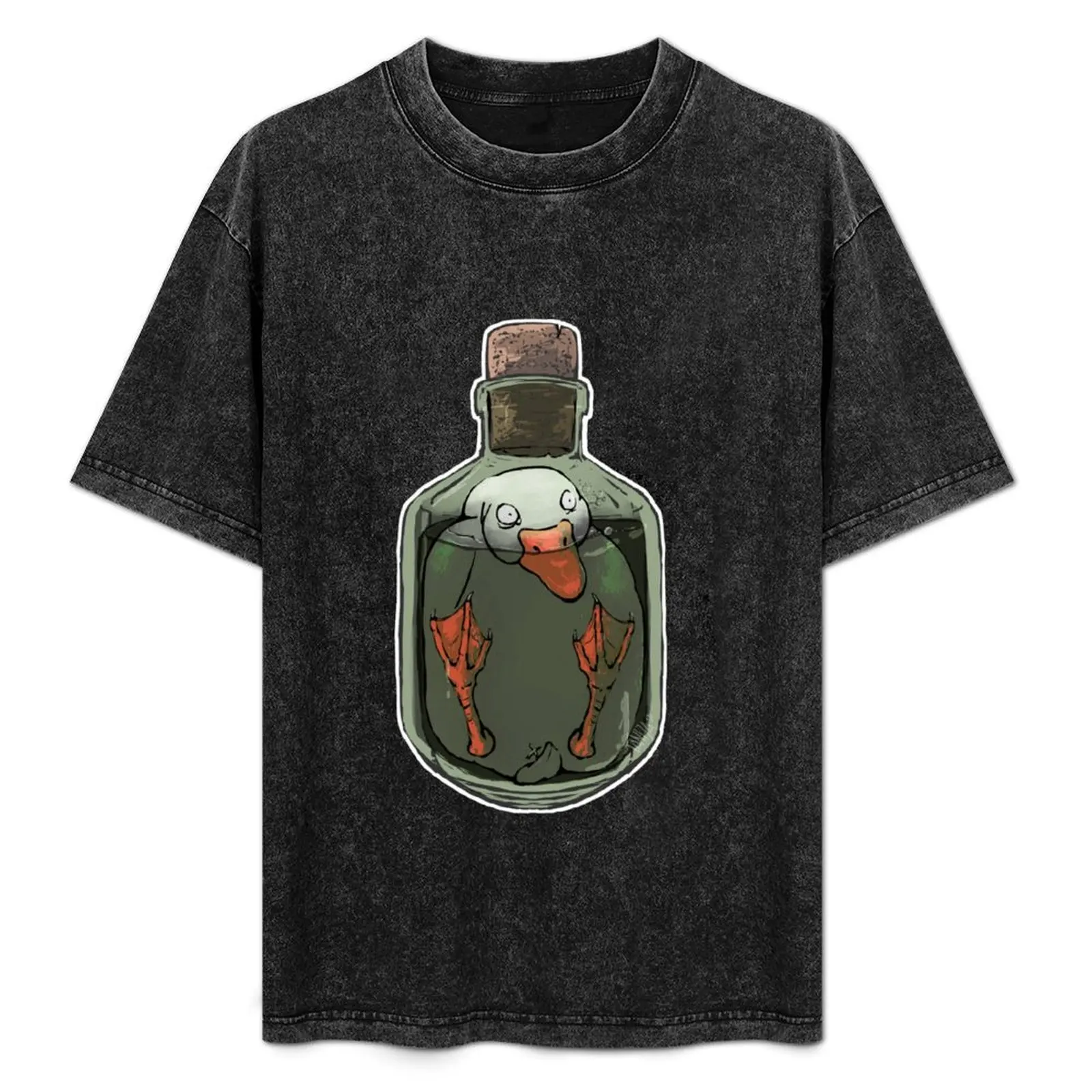 

Duck in a mason jar T-Shirt oversized graphic tee blue archive anime stuff mens shirts graphic tee