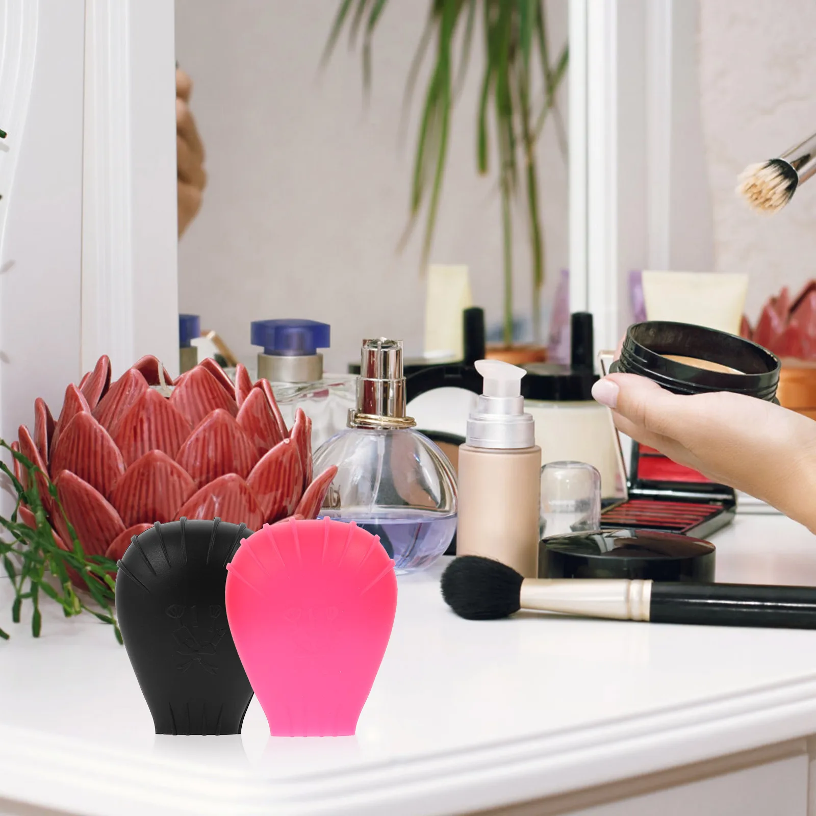 

6Pcs Makeup Brush Covers Silicone Protective Sleeves Travel Makeup Brush Storage Holder Reusable Protector Covers