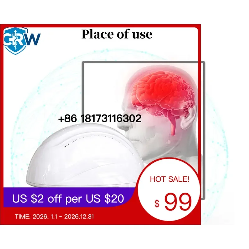 Casco de Fisioterapia de Penetración Profunda Transcraneal CRW 810nm para Rehabilitación de Tumores Cerebrales y Enfermedad de Alzheimer