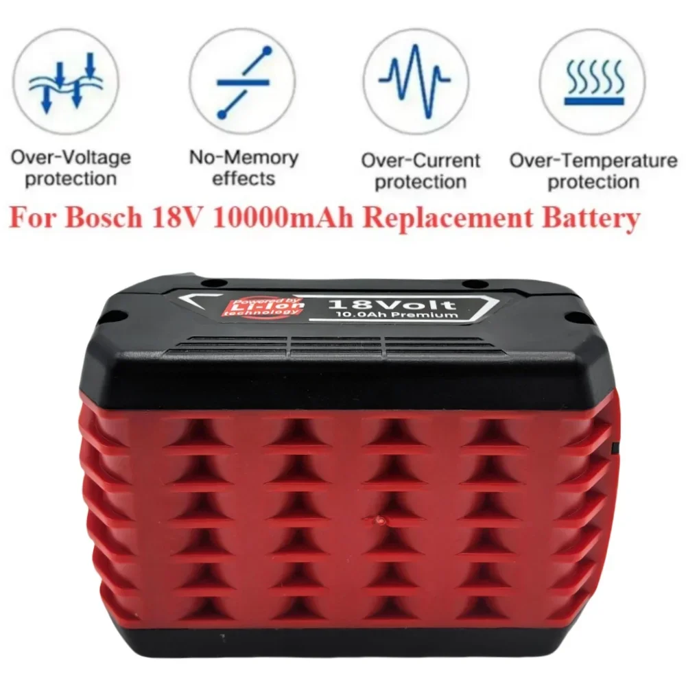 18V 6000/8000/10000mAh Lithium-ion Rechargeable Battery for Bosch  Power Tool Replacement Battery BAT609, BAT609G, BAT611