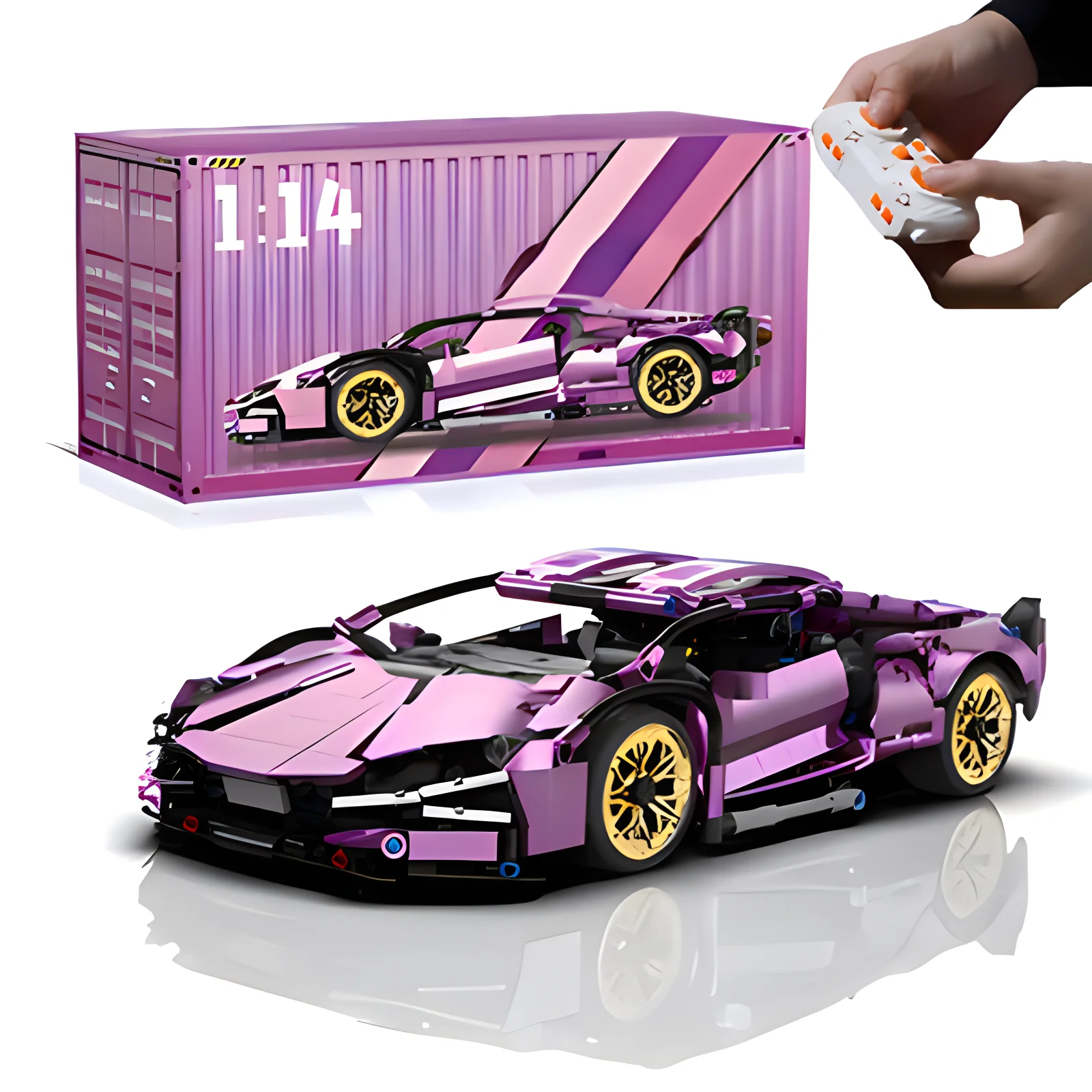 2024 New Building Blocks Roadster Technology 1:14 Racing Roadster building blocks Assembly brick vehicle toy gift for boys