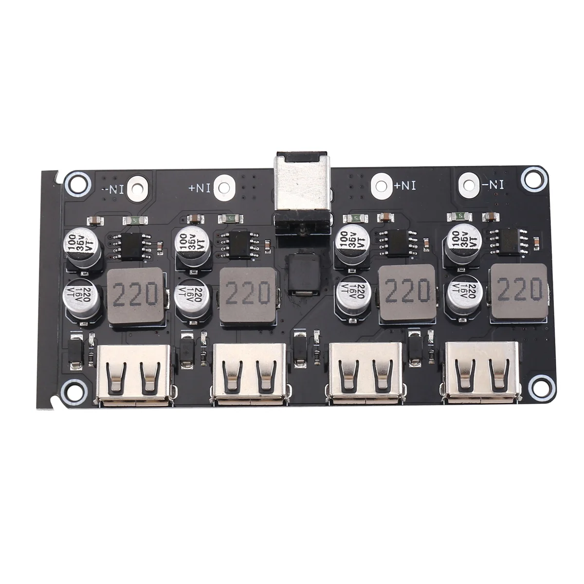 Módulo de carga rápida de 4 vías, placa de carga de teléfono móvil USB individual, 12V24V a QC3.0, soporte de carga rápida para teléfono móvil N01R