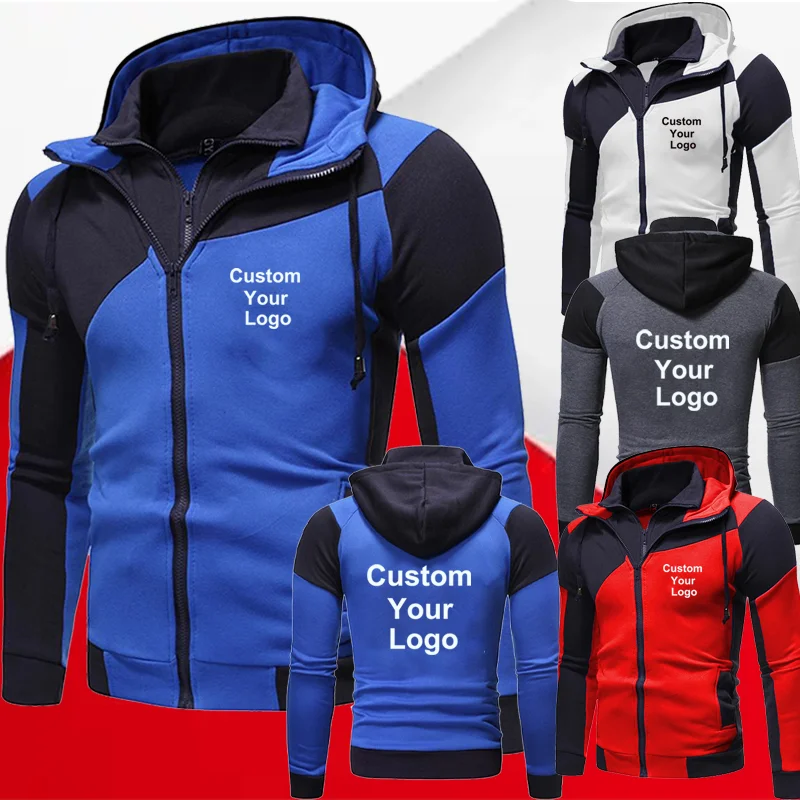 

New Custom Your Logo Jackets Breathable Jacket Zipper Men Fashion Outdoor Mountain&Hiking Zip Hooded