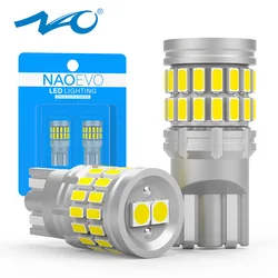 NAO 2x W5W T10 LED Lamp for Vehicle Super Bright Car License Plate Indoor Light 12V 194 168 White Amber Red Automotive Map Bulb