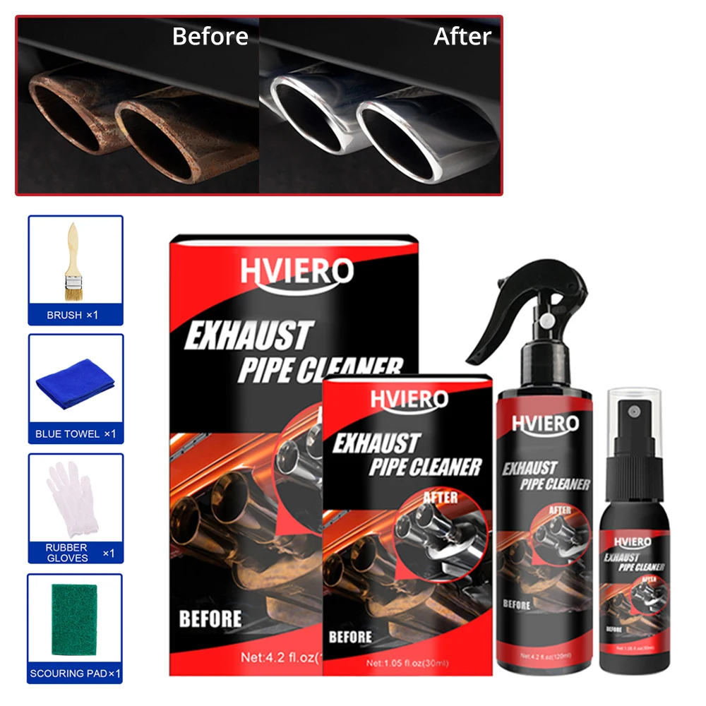 Removedor de óxido para tubo de escape de coche, espray antioxidante, limpiador de superficie de Metal, cepillo de esponja de mantenimiento