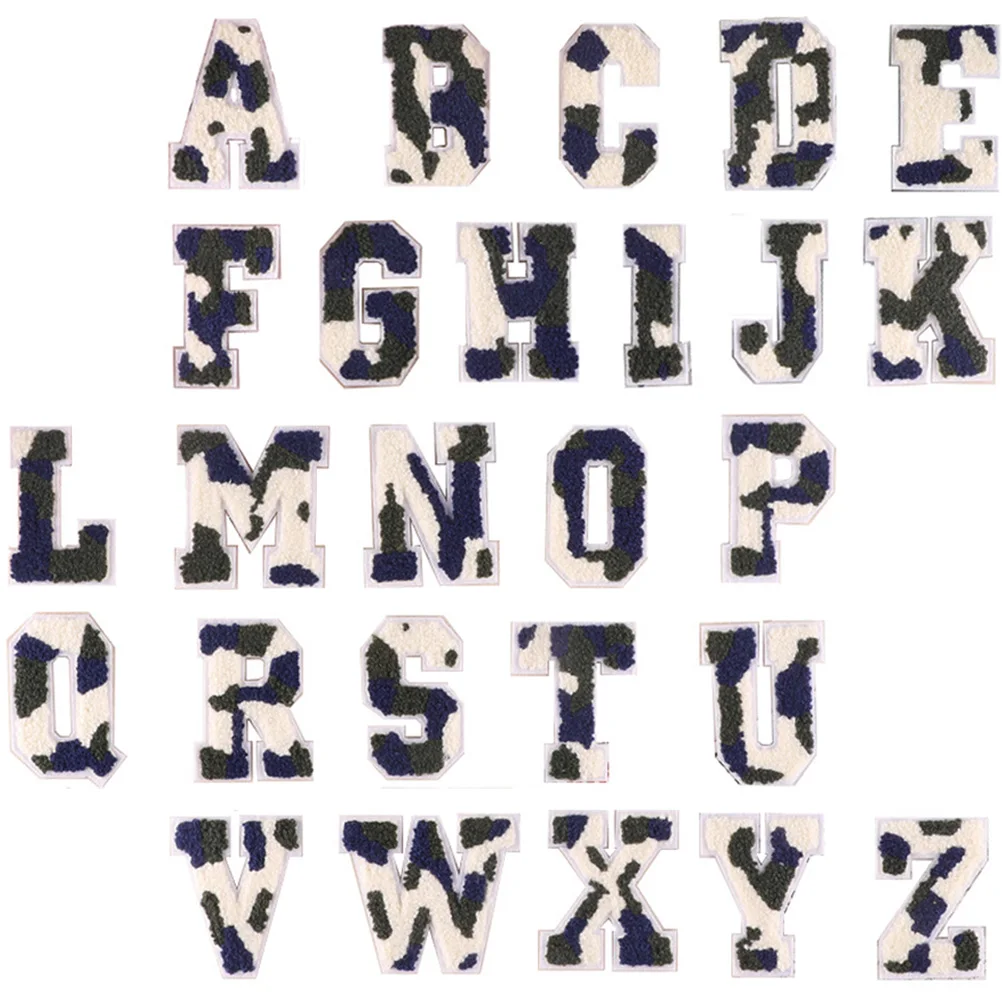 

26 Pcs Embroidered Letter Patches Creative DIY Cloth Appliques Polyester Iron On Clothes Repair Patch Hat Decoration