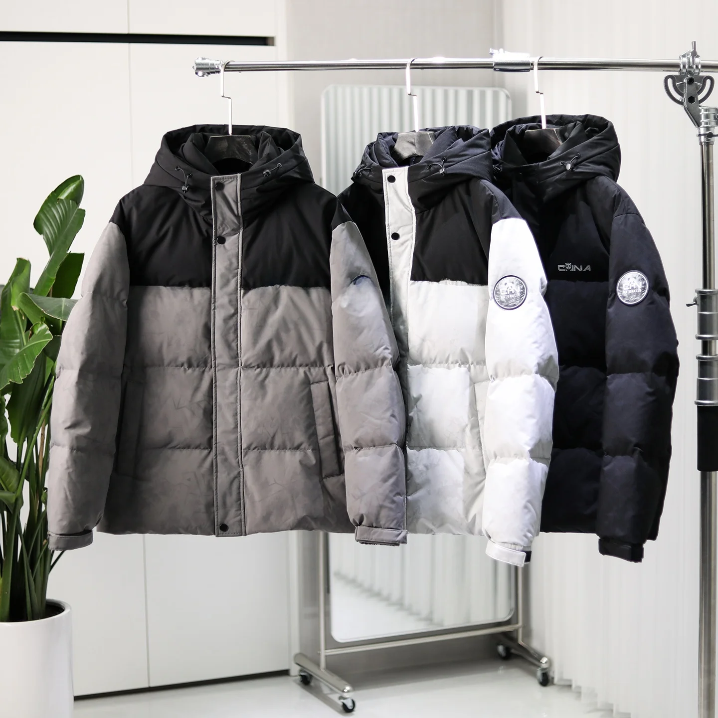 

Outdoor Men's Camouflage Hooded down Jaet 90% Filling Windproof Waterproof Winter Warm Polyester Fiber Ci Casual Sle