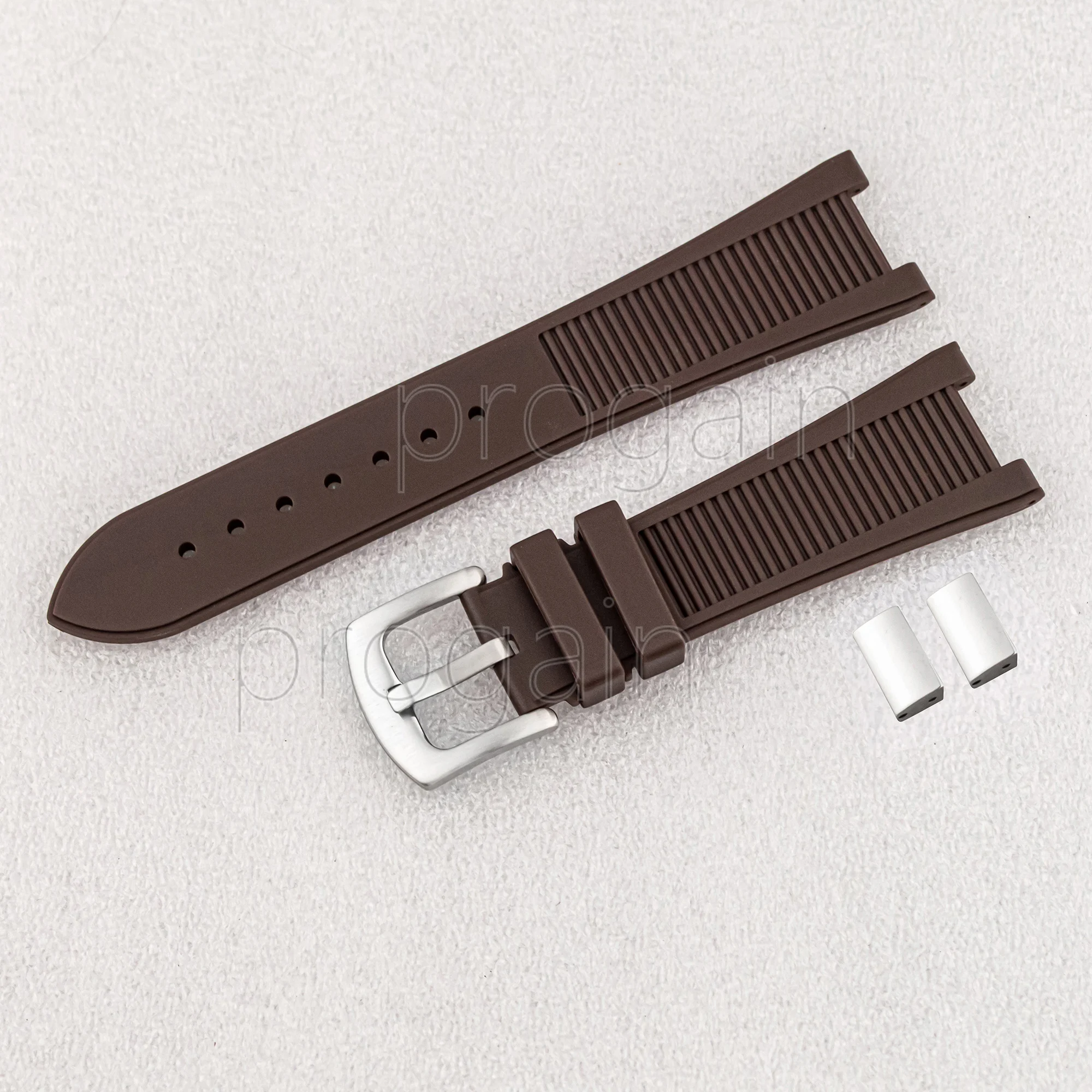 

Watch Strap 25mm Rubber Watchband 316L Stainless Steel Buckle Wristband Accessories for Nautilus Band Mod Parts Repair Tools