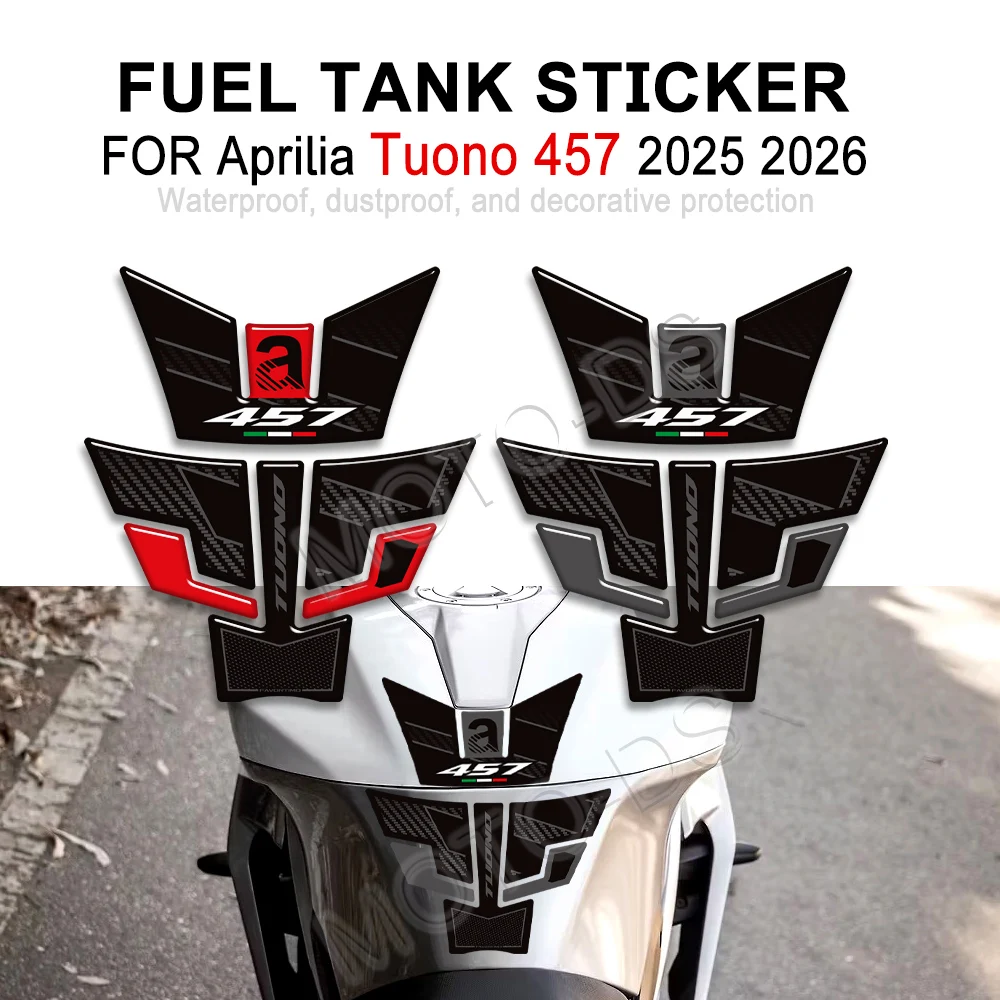 

Для Aprilia Tuono 457 2025 2026, накладка на бак, накладка на бак, мотоциклетная 3D крышка для велосипеда, ручки для газового топлива, комплект наколенников, наклейки, защита