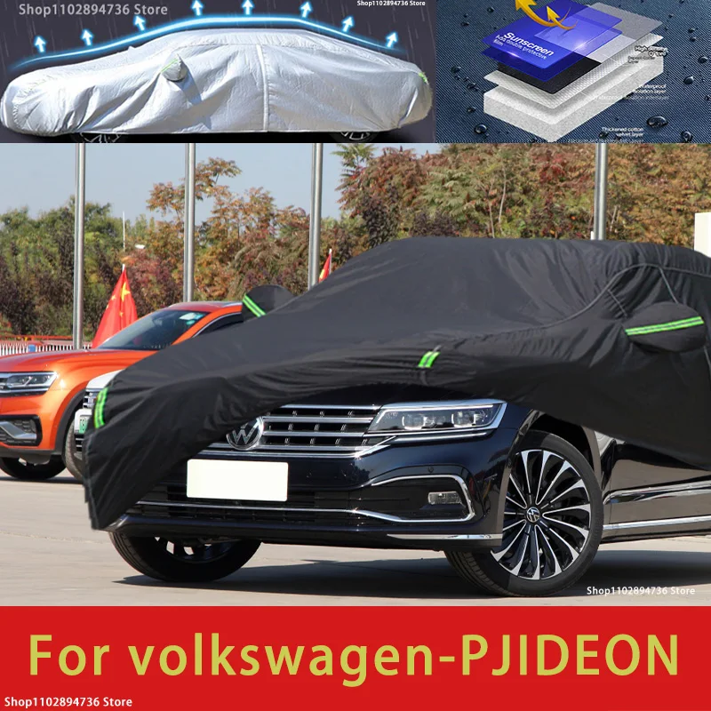 

For Volkswagen PJIDEON Fit Outdoor Protection Car Covers Snow Cover Sunshade Waterproof Dustproof Exterior black car cover