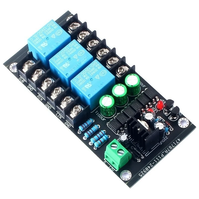 Speaker Delay Protection Board 2.1 Three Channel Suitable for Class D Digital / Class A Discrete Discrete Power Amplifier