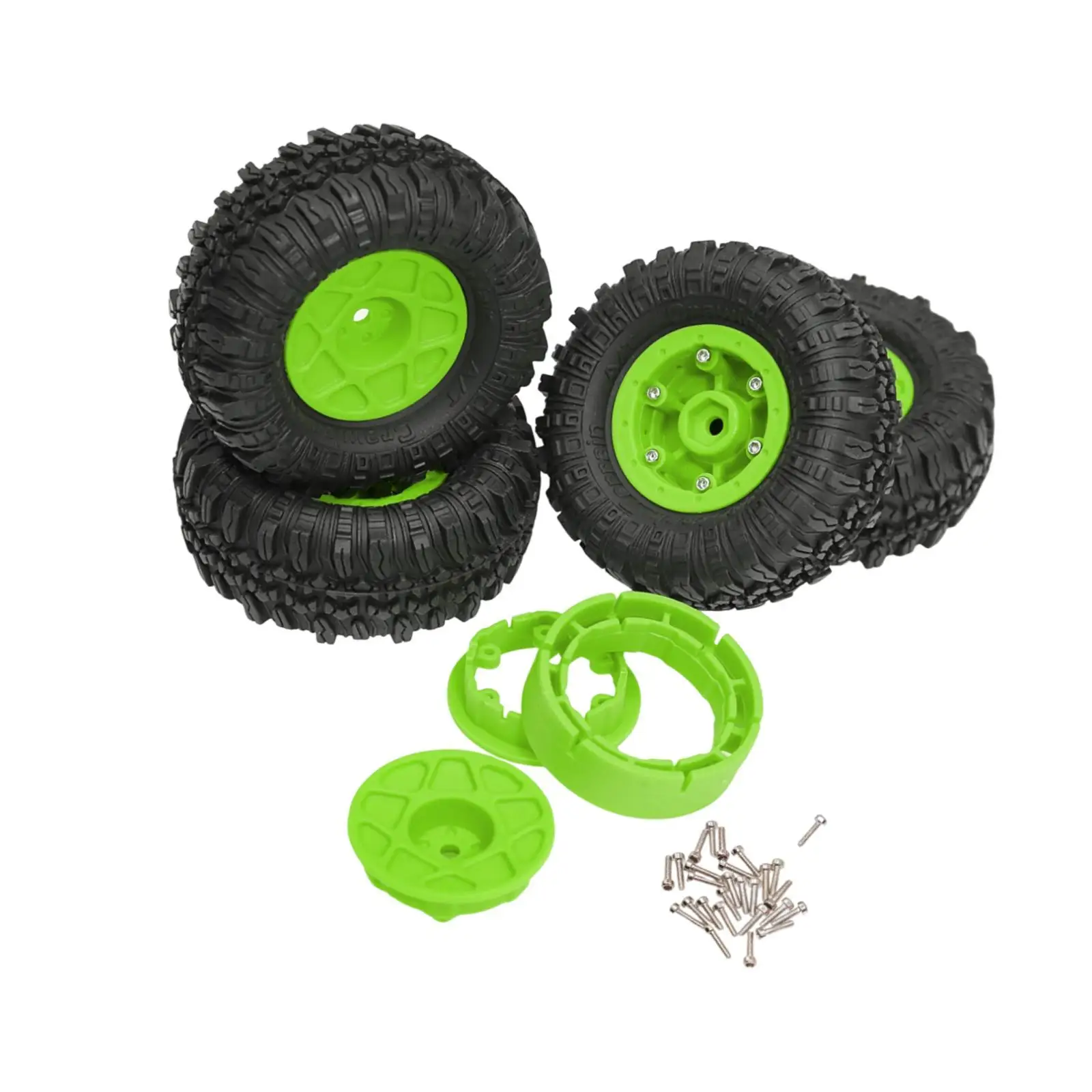 ยางรถ RC Crawler ขนาด 1/18 ยางยางพารา อะไหล่แข็งแรง ชุดประกอบล้อจำลอง สำหรับรถปีนเขา 4WD รุ่น TRX-4M