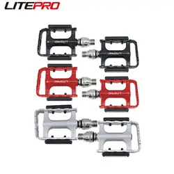 Litepro MTB Bicycle Steel Axle Quick Release Pedal  For Brompton Folding Bike 14mm Thread Sealed Bearing Pedals