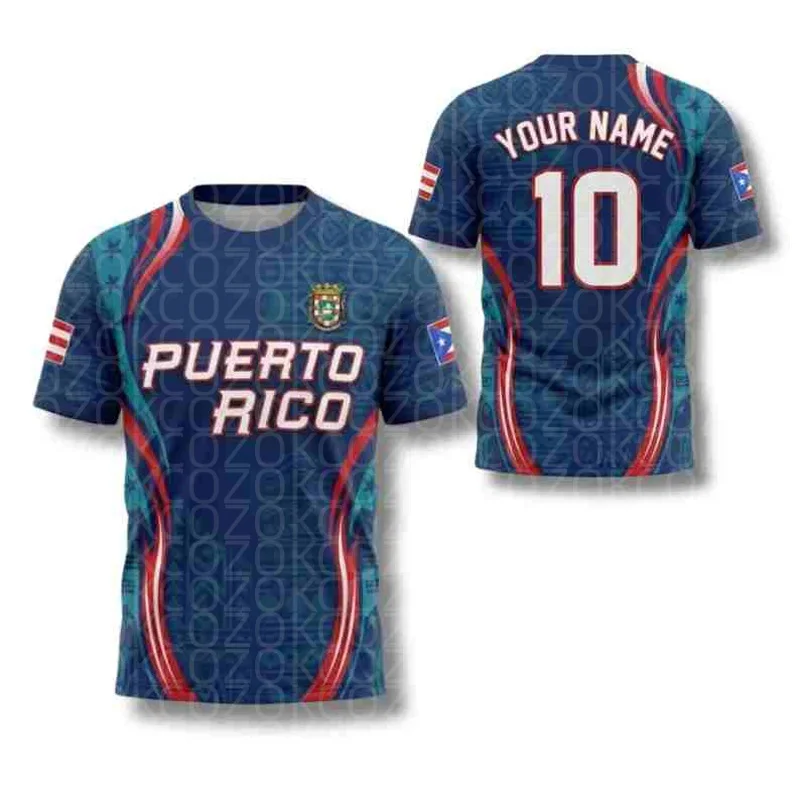 

Custom PUERTO RICO Team Football Jersey for Men Women Football Short Sleeves T-shirts Athletic Tee Shirts