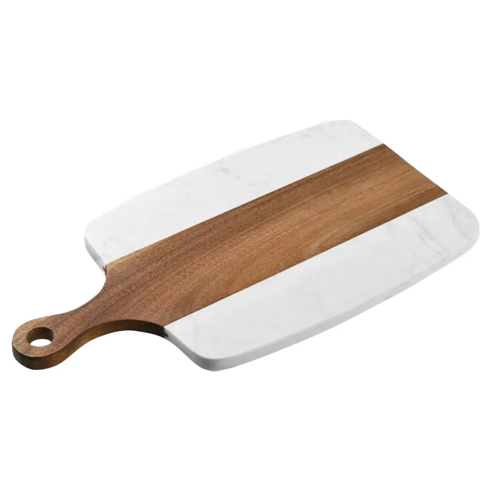 

Wood Marble Composite Cutting Board Fine Polished Edges Kitchen Chopping Block for Meat Fish Bread Non Sticky Easy Clean Cooking
