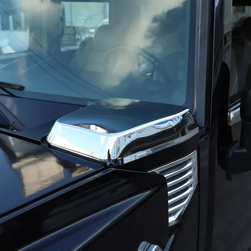 ABS مشرق الفضة ل هامر H2 2003-2009 الحرس إطار الكسوة يغطي الجانب الذيل ضوء مرآة يغطي اكسسوارات السيارات الخارجية #5