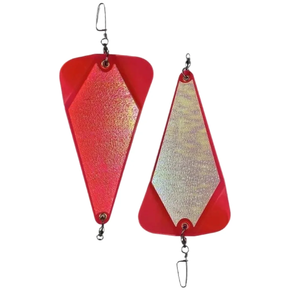 20cm Triangle Trolling Flasher Diving Board for Sea Fishing with Glow Stickers and Ball Bearing Swivel ABS Material