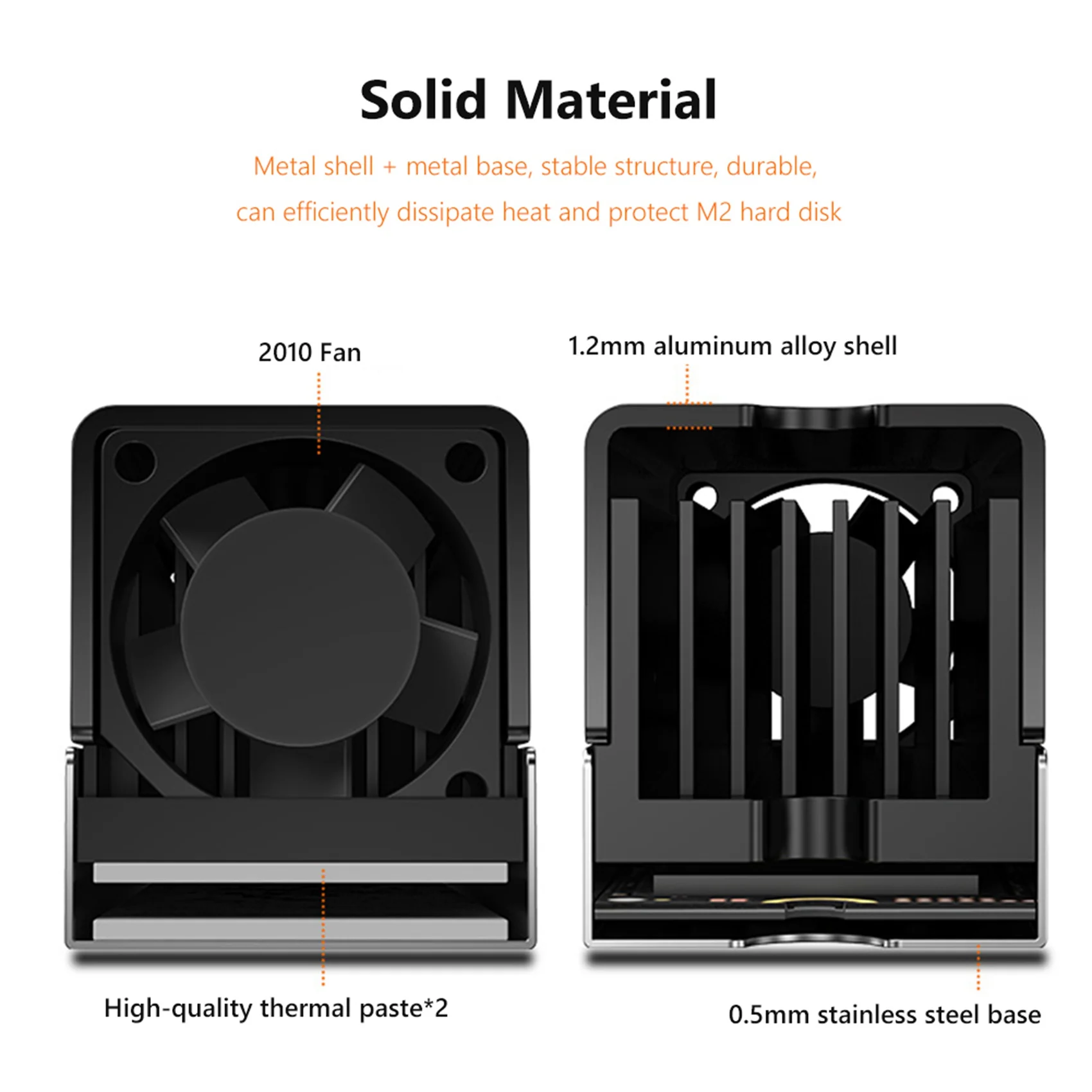 ABDE-2X M.2 2280 SSD PCI-E Nvme Heat Sink Solid State Hard Disk Radiator Cooler Aluminum Heatsink Cooling Thermal Pad Cooler