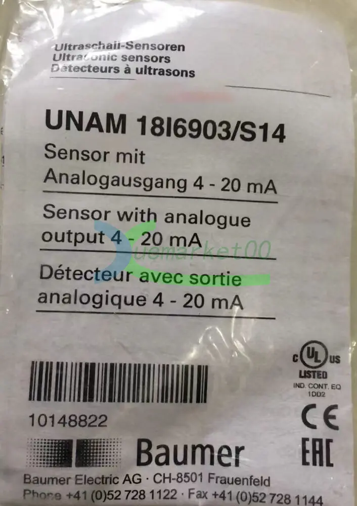 

ONE NEW For Baumer UNAM 18I6903/S14 UNAM18I6903/S14 Ultrasonic Ranging Sensor