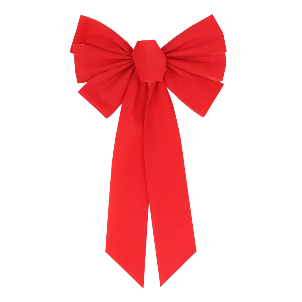 

12 Pcs Outdoor Flannel Christmas Bow Ornaments for Tree Presents Decorating Bows