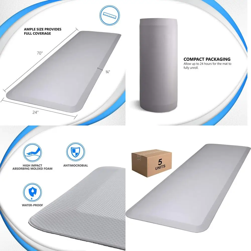 

Матрас для защиты от падений у кровати для пожилых людей - 178 x 61 см, стандартный плоский дизайн - Нескользящий, амортизирующий пенопластовый матрас для предотвращения падений и защиты от травм