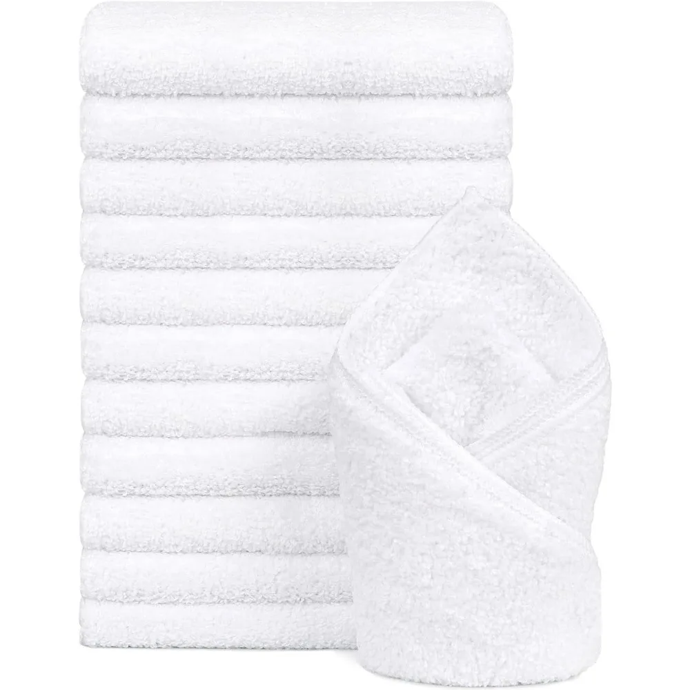 

12 Pack Quick Dry Microfiber Hand Towels 16x28 Ultra Absorbent Lightweight Thin Multi Use Gym Yoga Camping Spa Hotel
