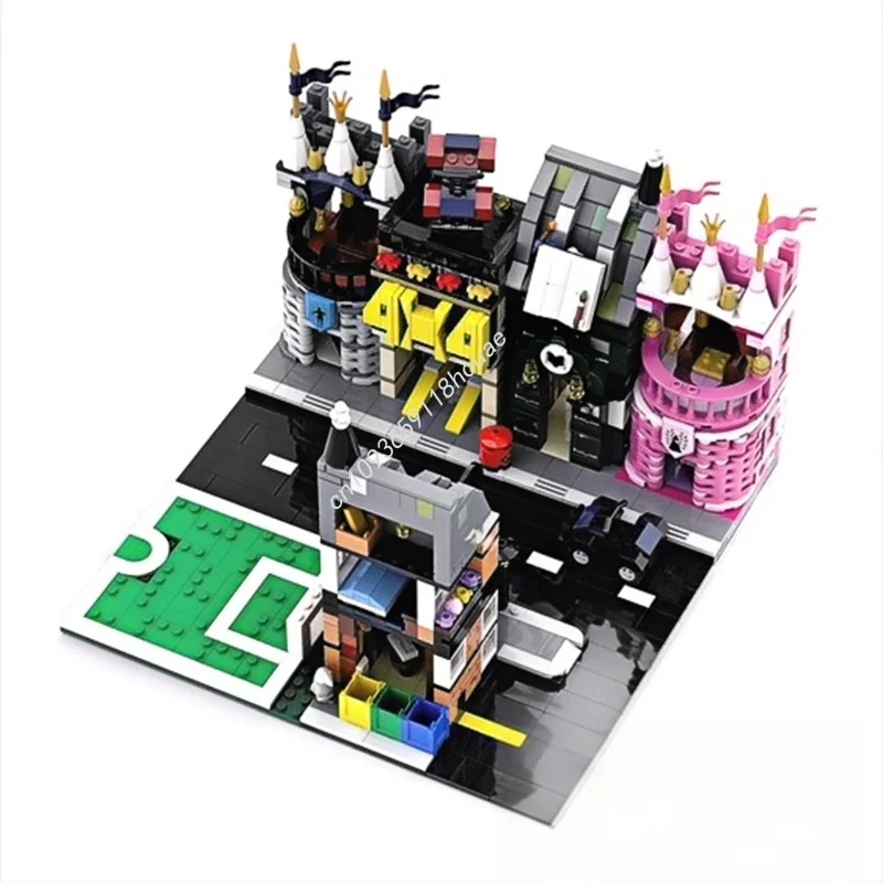 ตัวต่อ MOC ปราสาทเจ้าหญิงสีชมพู 296 ชิ้น แบบโมดูลาร์ ของเล่นตัวต่อเสริมสร้างจินตนาการ ไอเดียการศึกษา ของขวัญคริสต์มาส ตัวต่อสำหรับเด็ก