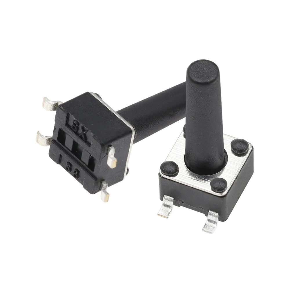 100 PCS 4-Pin Patch Micro Tact Switch 6*6*12-22mm Tactile Push Button Induction Key for Keyboard And Gaming 6x6 Series