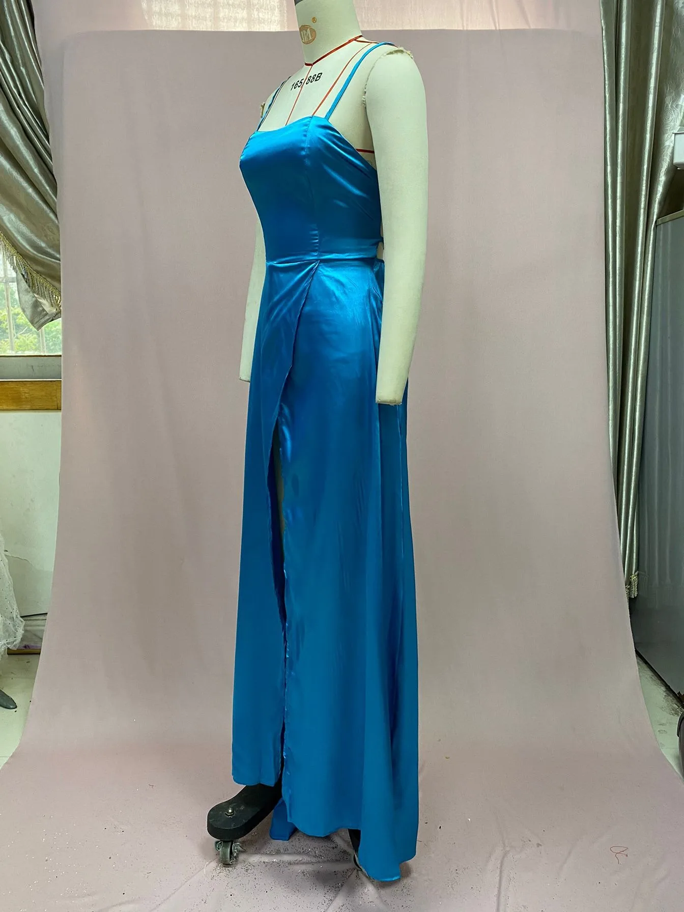 Vestido de noche largo sencillo de satén con espalda cruzada para mujer, vestidos formales de fiesta de noche, vestido de cóctel para graduación