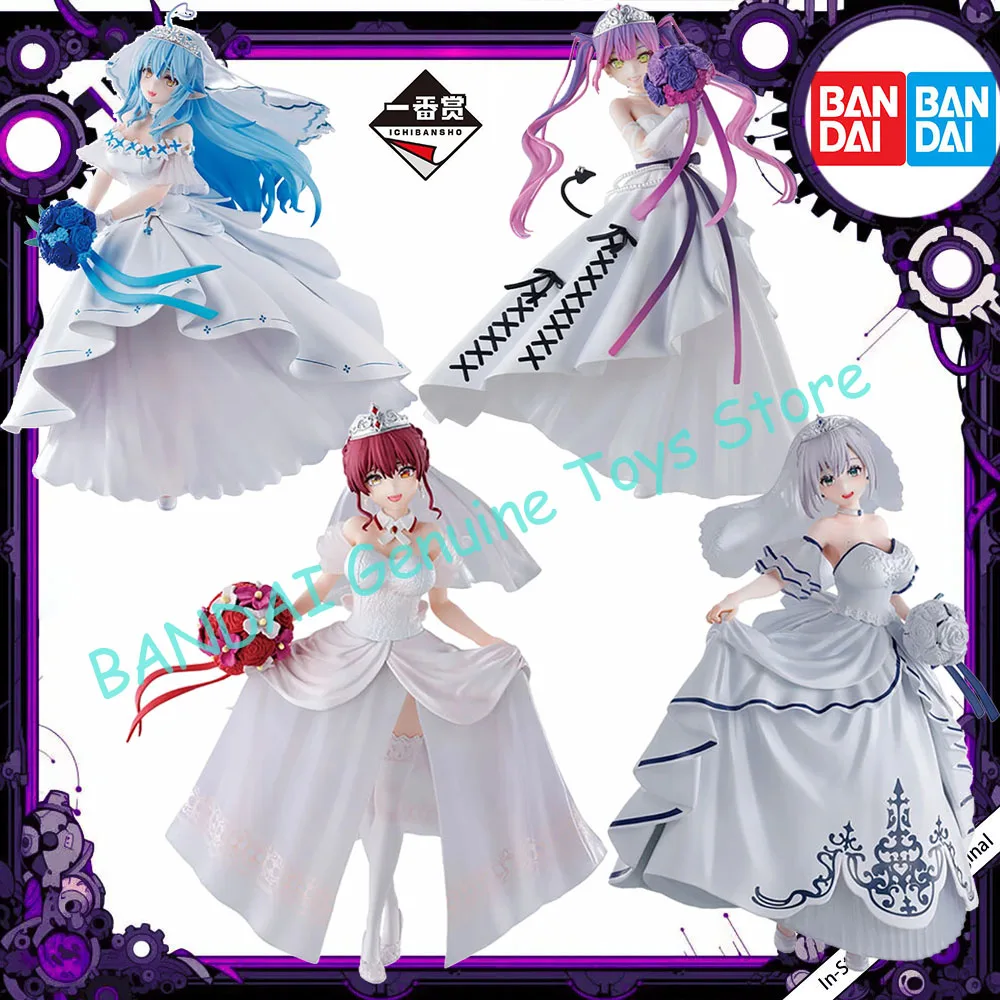 In stock Bandai Ichiban Kuji hololive Wedding Dress Style Shirogane Noel Hosho Marine Tokoyami Towa Yukika Ramy Model Gift Toy