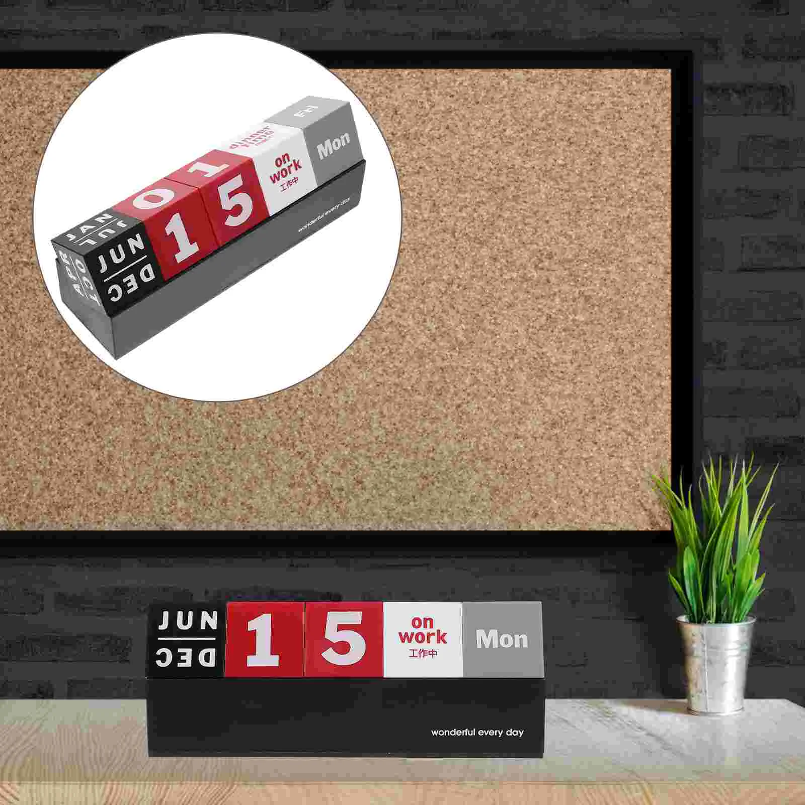 Desktop Decor Eeuwigdurende Kalender Houten Kubus Blok Kalenders Dagelijks Gebruik Huishouden