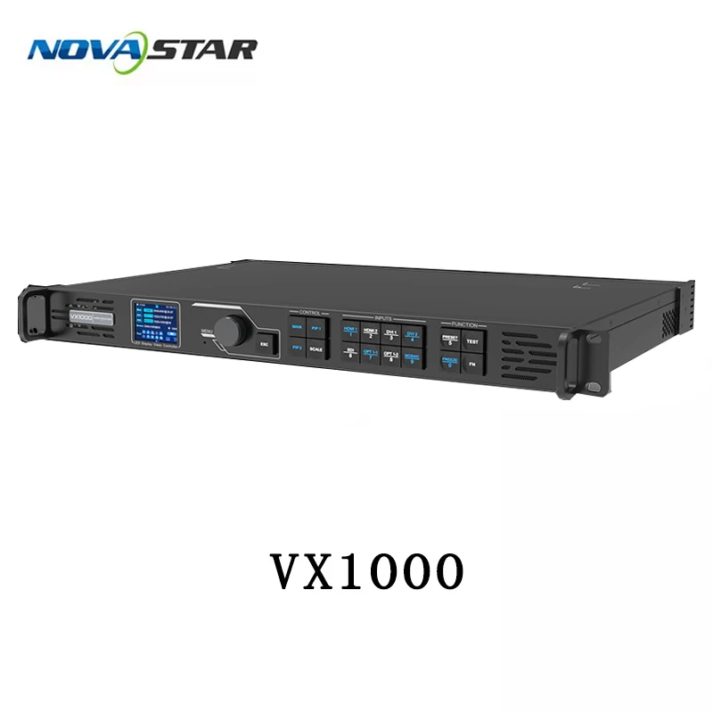 

Полноцветный светодиодный видеопроцессор Novastar VX1000, универсальный контроллер с 10 выходными портами, оснащенный 6,5 миллионов пикселей