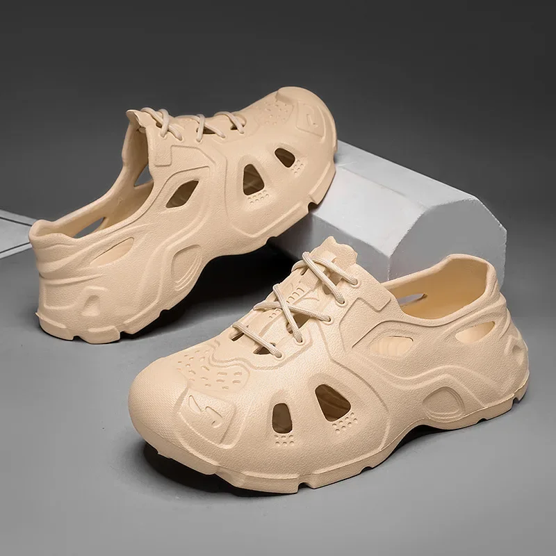 

Кокосовые сандалии, мужская летняя одежда, нескользящая полая сумка, тапочки, женские пляжные сандалии с отверстиями для отдыха, оптовая продажа, новинка 2023 года