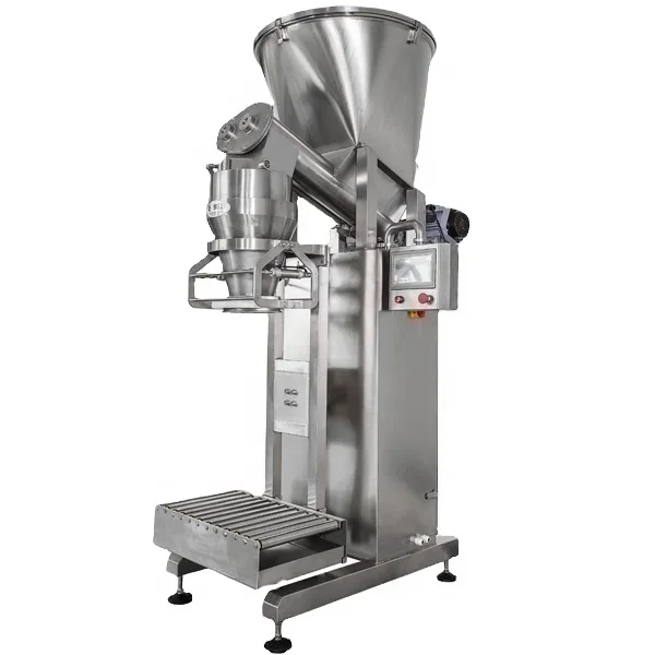 Double Auger Open Mouth Big Bag Semi Automatic 10kg 25kg Milk Coffee Powder Packing hine in Stock