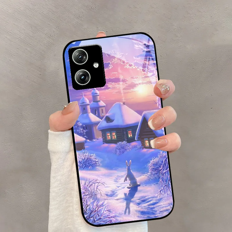 For Moto G55 G45 G54 G64 G75 G84 G85 5G Fashion Design Tempered Glass Phone Cover For Motorola Moto G Stylus 5G Cool Glass Case