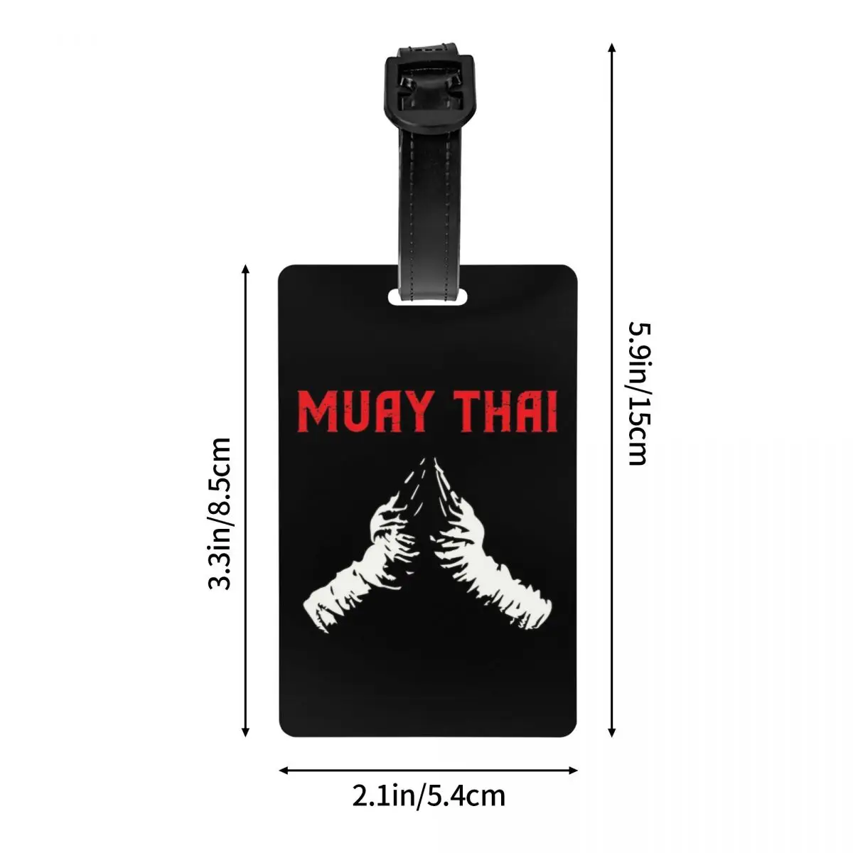 Custom Best Muay Thai Fighter Luggage Tag Combat Sports Boxing Gym Workout Fitness Travel Bag Suitcase Privacy Cover ID Label