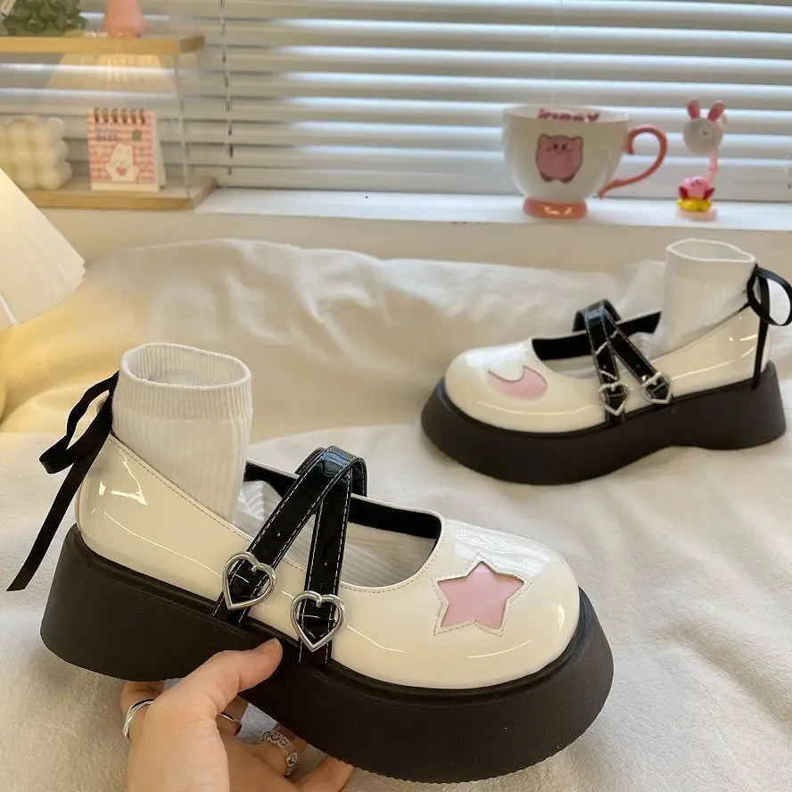 Round Toe Women Footwear Japanese Style Lolita Gothic Ladies Shoes Leather Mary Jane Casual Sale Offers Chic Point Hot Spring 39