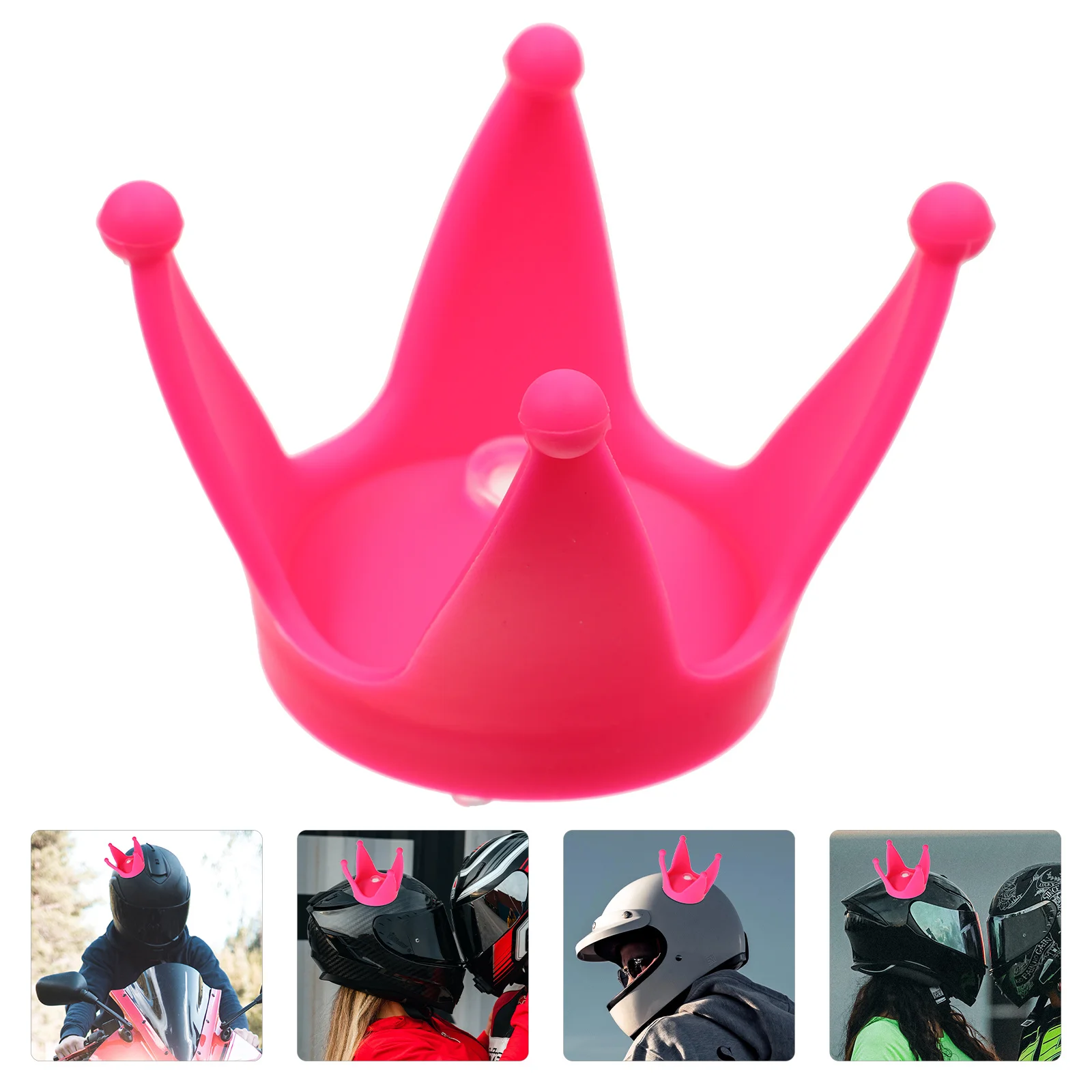 

1pc Decoration Motorcycle Suction Cup Blue Silicone Stretchable Non-Deform Ornament Horns Accessory