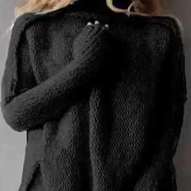 เสื้อสเวตเตอร์สีสันทันสมัย แขนยาว ทรงหลวม สไตล์ยุโรป สำหรับผู้หญิง ซื้อจำนวนมากได้ ทนทาน แฟชั่นฤดูหนาว