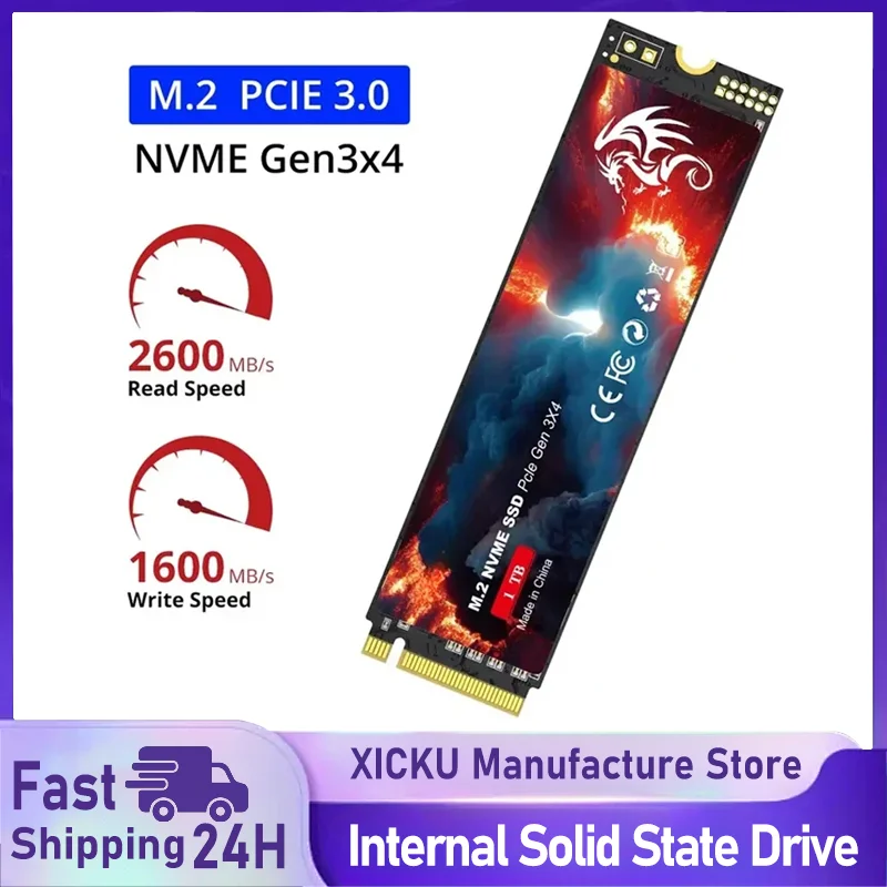 

XIKCU SSD M2 NVME 1TB 512GB 256GB 128GB SSD M.2 2280 PCIe 3.0 Internal Solid State Drive For Laptop Desktop Game Console