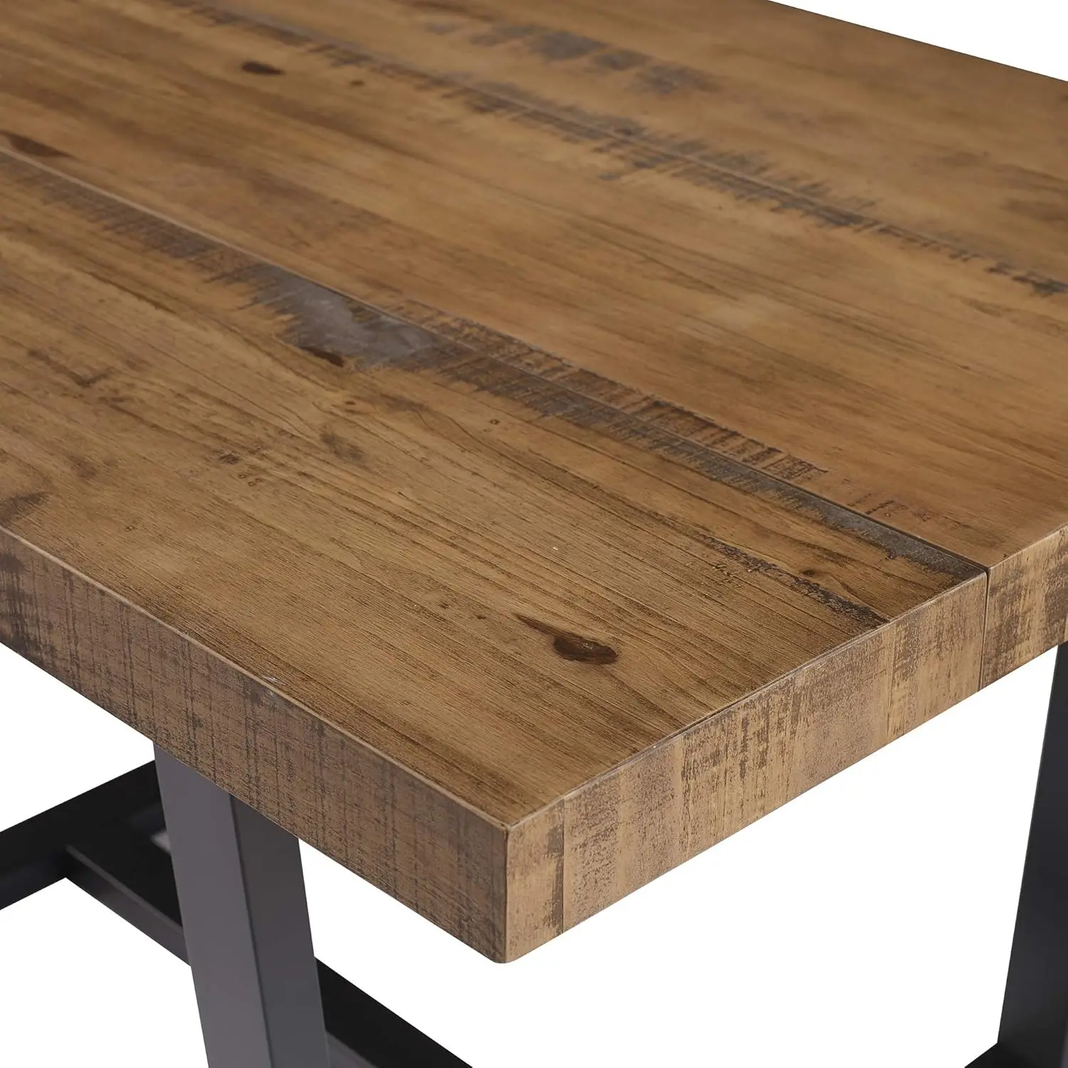 Modern solid wood conference table 52 " rustic oak