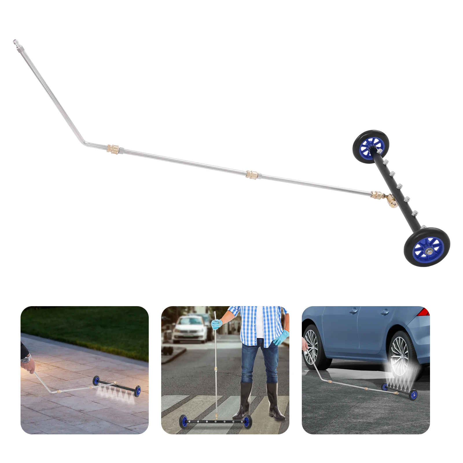 

Pressure Washer Water Broom, 2 in 1 Pressure Washer Attachment, Under Car Pressure Washer Attachment
